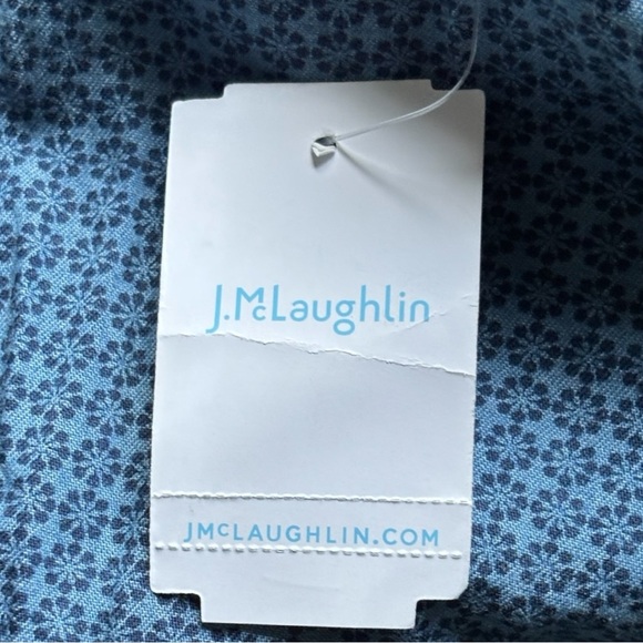 J. McLaughlin Lisbon H Navy solid soft cotton blend unstructured blazer| size 40 - Picture 16 of 16